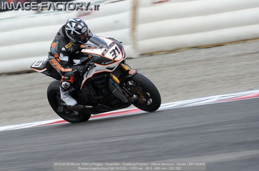 2010-05-08 Monza 1058 La Roggia - Superbike - Qualifyng Practice - Vittorio Iannuzzo - Honda CBR1000RR